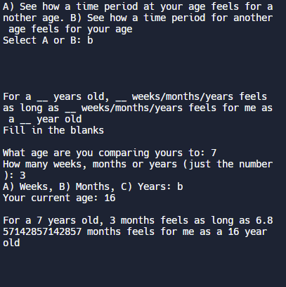 example of the calculator